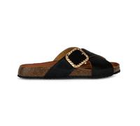 Geox Sandali da donna D New Brionia B B Flat, Nero, 38 EU