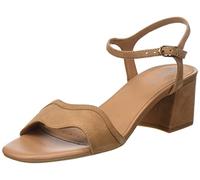Geox D New Eraklia 50, Sandalo Donna, Marrone Chiaro, 38 EU