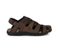 Geox Sandali da Uomo Strada Sportivi, Marrone Scuro, 39 EU