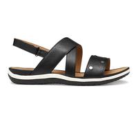 Geox Sandalo piatto da donna D Vega B, nero, 39 EU