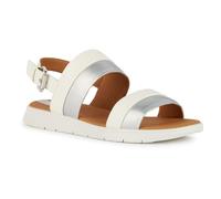 Geox Sandalo D Dandra Donna, Bianco argento, 39 EU