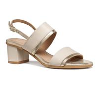 Geox Sandalo da donna D AURELY 50 B Heeled Heeled, Papyrus/LT Gold, 40 EU