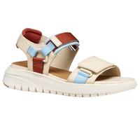 Geox Sandalo da donna D FLEXTRIDE S C Wedge Sandal, Papyrus/Crystal, 35 EU