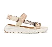 Geox Sandalo da donna D FLEXTRIDE S D Wedge, Papyrus/DK Beige, 38 EU