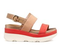 Geox Sandalo da donna D Gardenia A Wedge, Peach/LT Brown, 40 EU