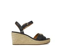 Geox Sandalo da donna D PANAREA C Wedge, nero, 39 EU, Nero, 39 EU