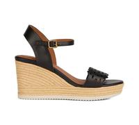 Geox Sandalo da donna D Ponza A Wedge, nero, 39 EU, Nero, 39 EU