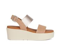 Geox D Xand 2.2s A, Sandali con Zeppa Donna, Dk Skin Champagne, 36 EU