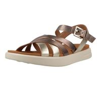 Geox Sandalo da donna D XAND 2S B Wedge, DK BEIGE/LT Gold, 40 EU