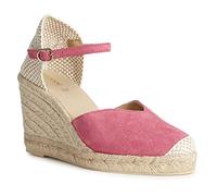 Geox Sandalo Espadrillas da donna D Gelsa con zeppa, Ciclamino, 39 EU