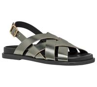 Geox Sandalo piatto da donna D Adelash A, oliva, 38 EU