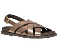 Geox Sandalo piatto da donna D Adelash, beige scuro, 36 EU