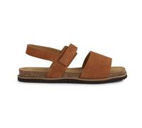 Geox Sandalo piatto da donna D Leuca C, cognac, 41 EU