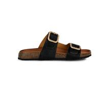 Geox Sandalo piatto da donna D New BRIONIA B C, nero, 36 EU, Nero, 36 EU