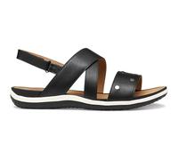 Geox Sandalo piatto da donna D Vega B, nero, 39 EU