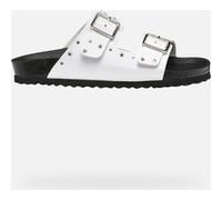 Geox J Adriel Girl J, Sandalo, White/Silver, 38 EU