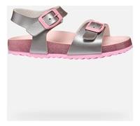 Geox J Adriel Girl I, Sandalo, Silver/Pink, 33 EU