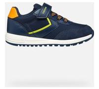 Geox J ALBEN Boy A, Scarpe da Ginnastica, Navy/Lime Green, 34 EU