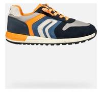 Geox J ALBEN Boy B, Scarpe da Ginnastica, Lt Grey/Navy, 33 EU