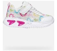 Geox J Assister Girl B Sneaker, Bianco/Multicolore, 33 EU