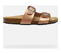 Geox Sandalo piatto da donna D BRIONIA L, Peach, 35 EU