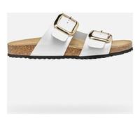 Geox D Brionia R B, Sandali Piatti Donna, Bianco, 38 EU