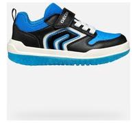 Geox J BUZZERLIGHT Boy B, Scarpe da Ginnastica, Black/Lt Blue, 34 EU