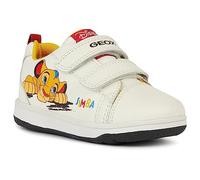 Geox B New Flick Boy A, Scarpe da Ginnastica Bimbo 0-24, White Black, 20 EU