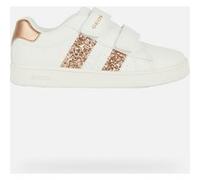Geox J Eclyper Girl A, Scarpe da Ginnastica, Bianco Oro Rosa, 34 EU