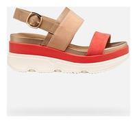 Geox Sandalo da donna D Gardenia A Wedge, Peach/LT Brown, 35 EU