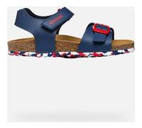 Geox J Ghita Boy B, Sandalo, Navy/White/Red, 28 EU