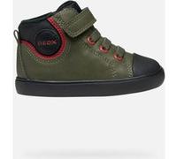 Geox B Gisli Boy, Scarpe da Ginnastica Bimbo 0-24, Dk Green Black, 24 EU