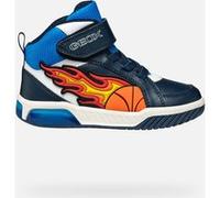 Geox J INEK Boy Sneaker, Navy/LT Blue, 34 EU, Blu Navy., 34 EU