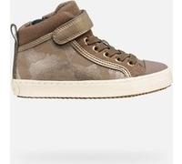 Geox J Kalispera Girl Sneaker, Grigio Fumo/Platino, 32 EU, Smoke Grey Platinum, 32 EU