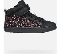 Geox J Kalispera Girl Sneaker, Black/Purple, 34 EU, Nero/Viola, 34 EU