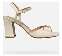 Geox D New ERAKLIA 80 A, Sandalo con Tacco Donna, Papyrus, 41 EU