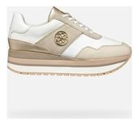 Geox D New KENCY A, Scarpe da Ginnastica Donna, White/Lt Taupe, 38 EU