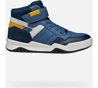 Geox J Perth Boy Sneaker, Avio/Grey, 36 EU, Avio Grey, 36 EU