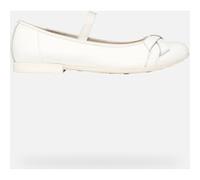 Geox JR Plie' A Ballet Flat, Bianco, 30 EU