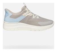 Geox D PLUMMERY Plus B Sneaker, Rock/Crystal, 39 EU