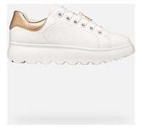 Geox J PUFFYPOP Girl A Sneaker, White/LT Rose, 38 EU