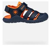 Geox J S. FUSBETTO PRO BO Sandal, Navy/Arancione, 36 EU