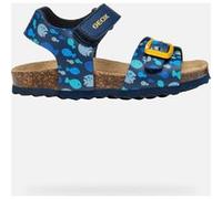 Geox B Sandal CHALKI Boy, Bimbo 0-24, Navy/Yellow, 22 EU