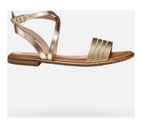 Geox Sandali da donna D Sozy Plus F Flat, Dk Gold Lt Gold, 37 EU