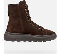 Geox D Spherica Ec4.1, Stivale alla Caviglia Donna, Marrone Scuro, 38 EU