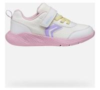 Geox J SPRINTYE Girl B Sneaker, Bianco/Rosa, 33 EU
