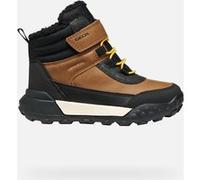 Geox J Trekkyup Boy B ABX, Stivale alla Caviglia, Lt Brown Black, 24 EU