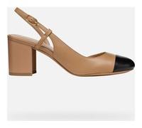 Geox D VIRNILISA 65 A, Pompa Donna, Beige/Black, 35 EU