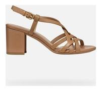 Geox D VIRNILISA 65 S B, Sandalo con Tacco Donna, Beige, 39 EU