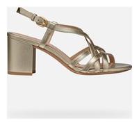 Geox D VIRNILISA 65 S B, Sandalo con Tacco Donna, Lt Gold, 37.5 EU
